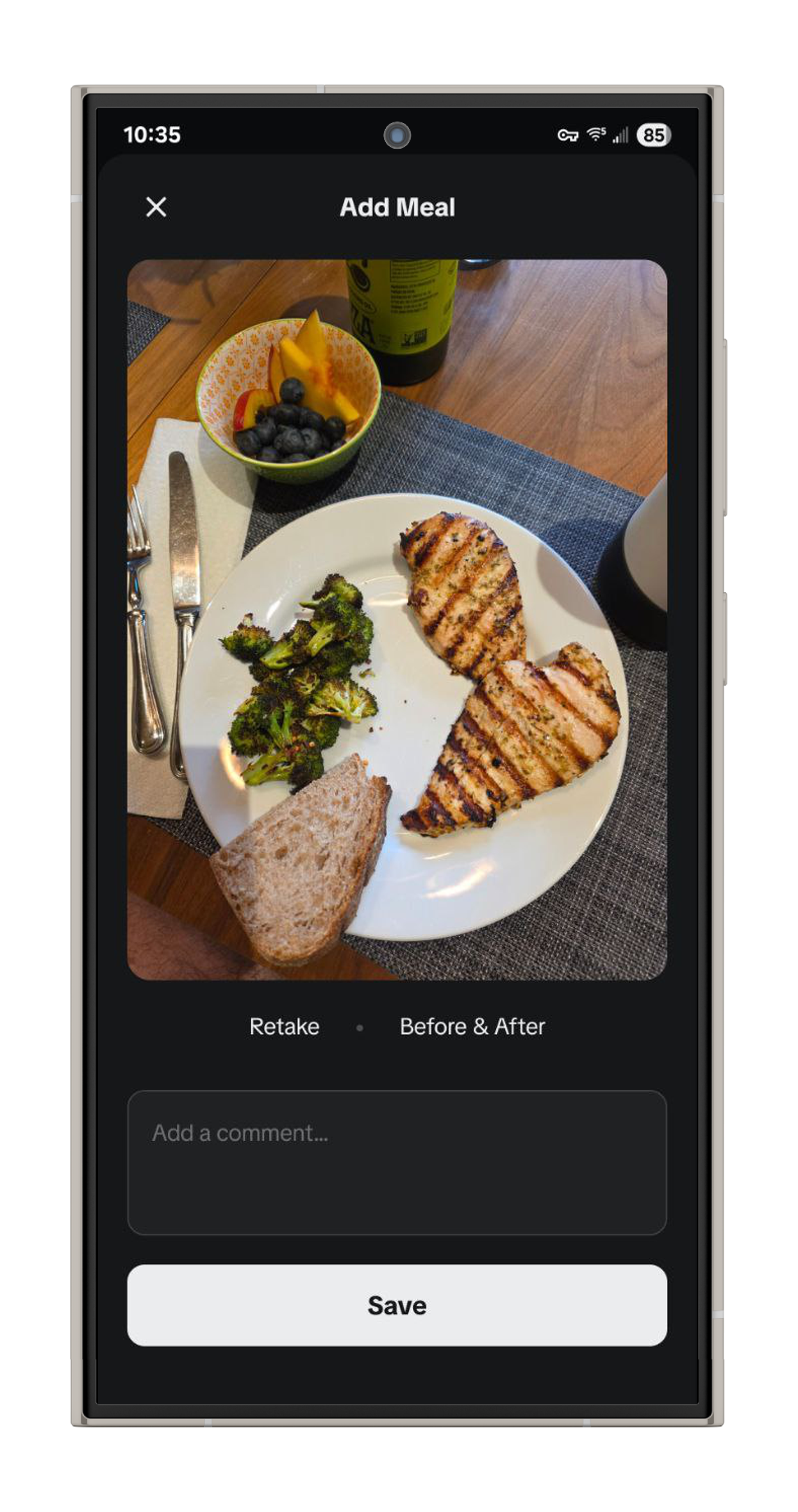 OpenMeal photo analysis interface